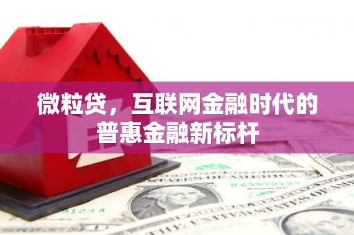 上饶微粒贷，互联网金融时代的普惠金融新标杆