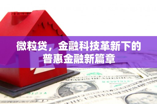 上饶微粒贷，金融科技革新下的普惠金融新篇章