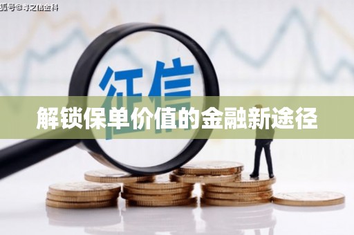 上饶解锁保单价值的金融新途径