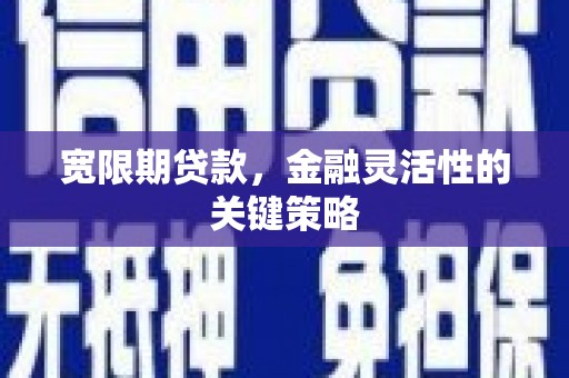上饶宽限期贷款，金融灵活性的关键策略