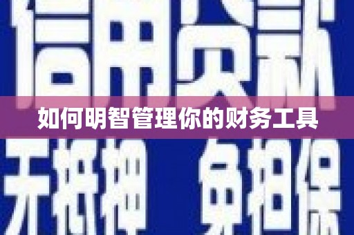上饶如何明智管理你的财务工具