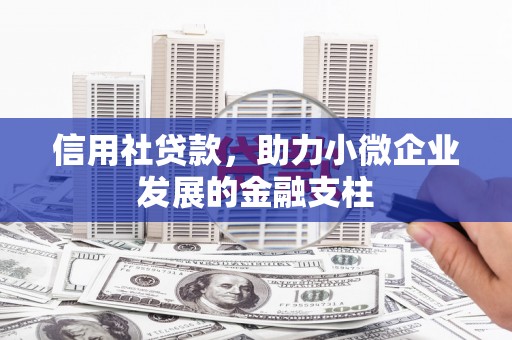 上饶信用社贷款，助力小微企业发展的金融支柱
