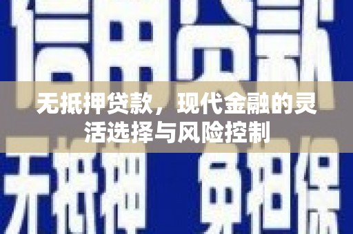 上饶无抵押贷款，现代金融的灵活选择与风险控制