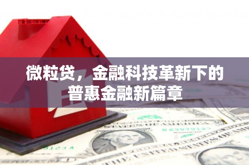 上饶微粒贷，金融科技革新下的普惠金融新篇章