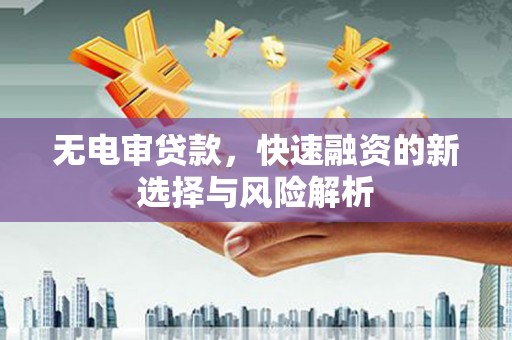 上饶无电审贷款，快速融资的新选择与风险解析