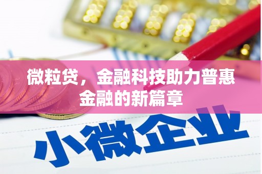 上饶微粒贷，金融科技助力普惠金融的新篇章
