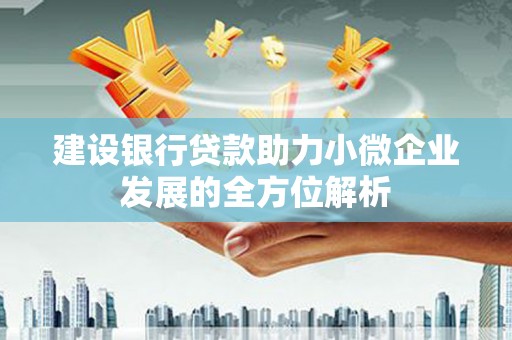 上饶建设银行贷款助力小微企业发展的全方位解析