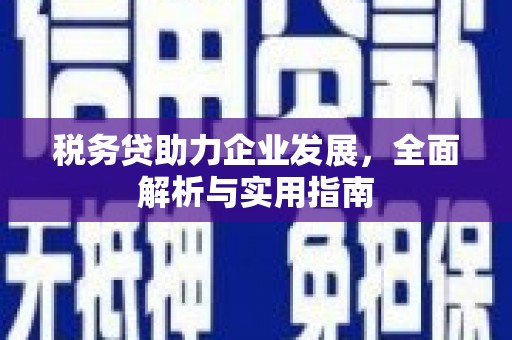 上饶税务贷助力企业发展，全面解析与实用指南