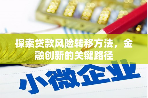 上饶探索贷款风险转移方法，金融创新的关键路径